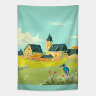 City on a hill Tapestry