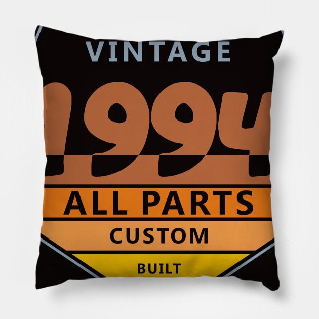 26th Birthday T-Shirt - Vintage 1994 Pillow by Reshartinc