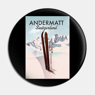 Andermatt Switzerland ski Pin