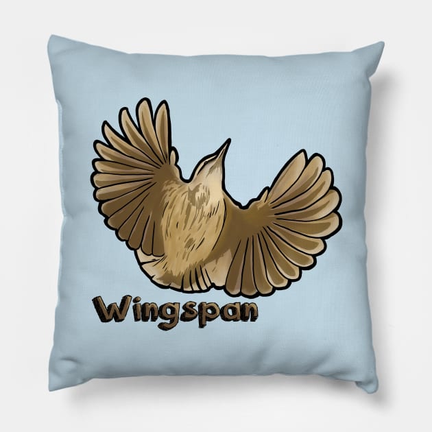 Carolina Wren Pillow by LexiMelton