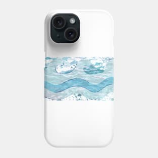 blue water waves design Phone Case
