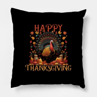 Happy Thanksgiving, turkey Pillow