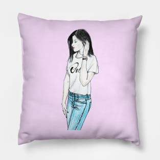 Modern girl Pillow