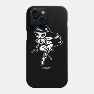 Undead Girl Black and White Phone Case