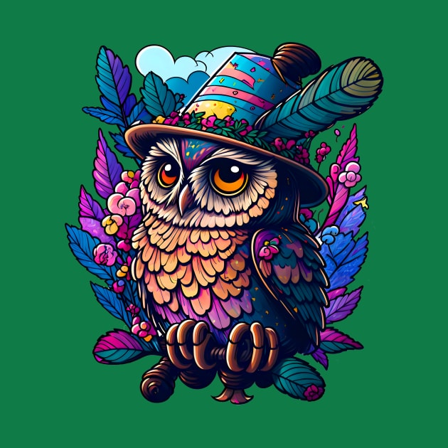 Colorful Cute Owl by Whole Lotta Pixels