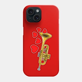 Valentines Day Trumpet Player Trumpeter Anniversary Wedding Musician Phone Case