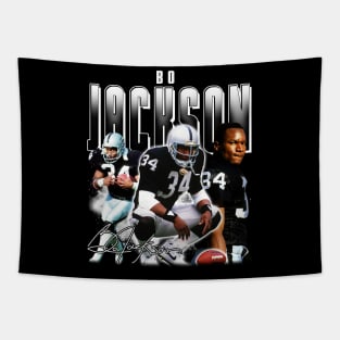 Bo Jackson Bo Knows Signature Vintage Legend Baseball Football Bootleg Rap Graphic Style Tapestry