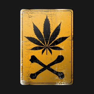 Metal Sign Weed and Crossbones T-Shirt