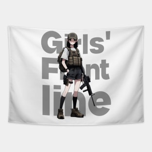 Girls' Frontline Tactical Chic Tee: Where Strength Meets Style Tapestry