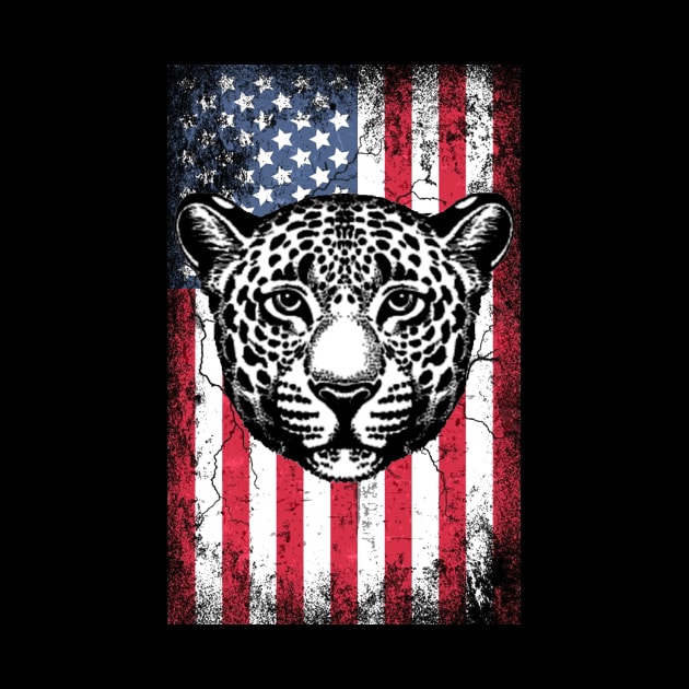 Patriotic Leopard American Flag by Sinclairmccallsavd