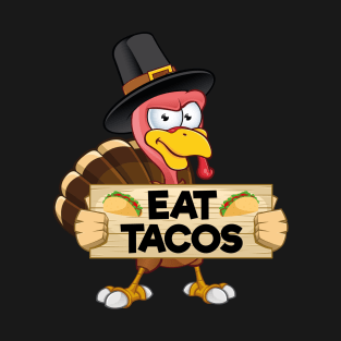 Turkey Eat Tacos Kids Adult Vegan Funny Thanksgiving T-Shirt