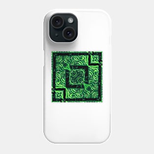 pattern and puzzle based natural aurora northern lights inspired design Phone Case