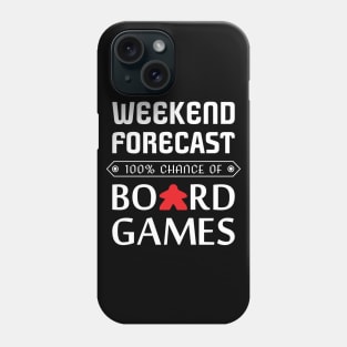 Red Meeple Weekend Forecast 100% Chance Of Board Games Phone Case