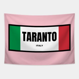 Taranto City in Italian Flag Colors Tapestry