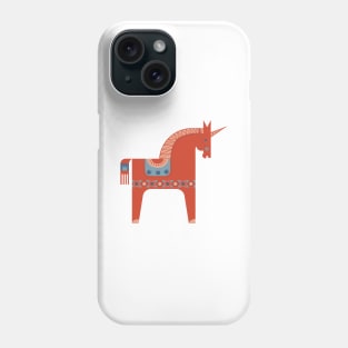 Scandinavian Inspired Folkstory Red + Blue Phone Case