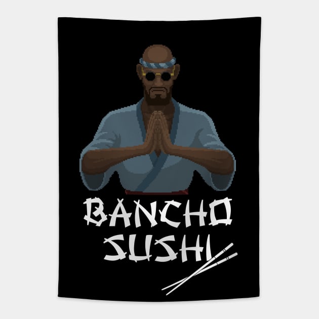 BANCHO sushi Tapestry by Buff Geeks Art