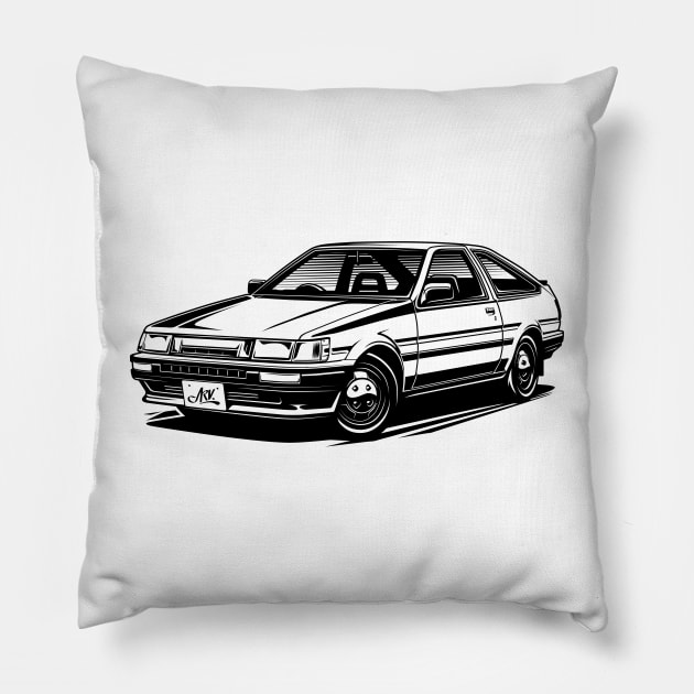 EUROBEAT INTENSIFIES - LEVIN full-body version Pillow by ARVwerks