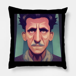 George Orwell Portrait | Comics style Pillow