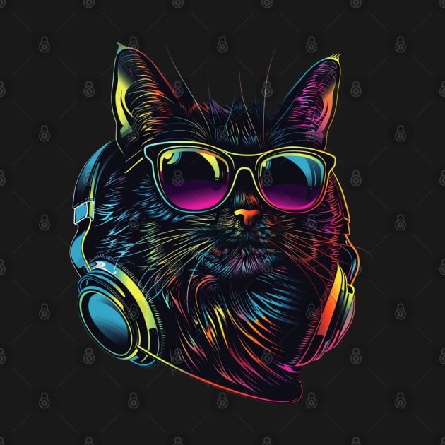 Cat DJ Rave by BilodeauBlue