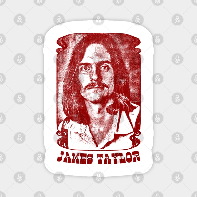 James Taylor // Retro 70s Style Fan Art Design Magnet by DankFutura