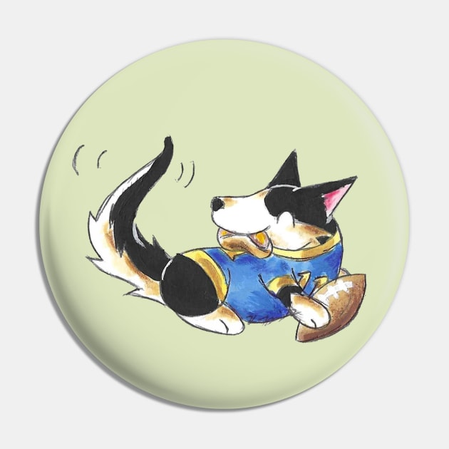 Tailgate Pup (Husky) Pin by KristenOKeefeArt