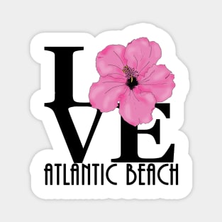 LOVE Atlantic Beach pink hibiscus Magnet