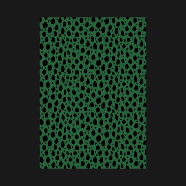 Green and Black Spotty Dalmatian Pattern by Juliewdesigns