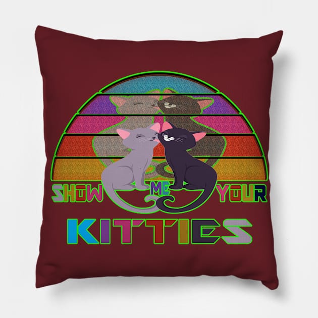 show me your kitties Pillow by yacineshop