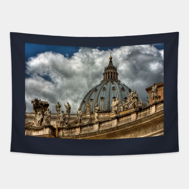 The Dome of St. Peter's Basilica Tapestry by tommysphotos