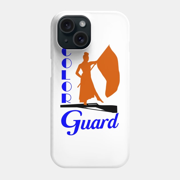 COLOR GUARD RIFLE AND FLAG Phone Case by GreyMoonStudio