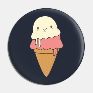 Kawaii Ice Cream Cone T-Shirt Pin