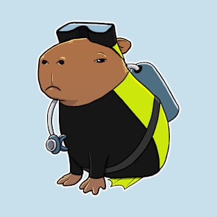 Capybara Scuba Diver Costume T-Shirt