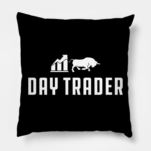 Day Trader Pillow by KC Happy Shop