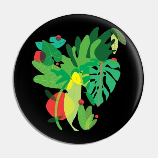 Rain Forest Organic Abstraction Pin