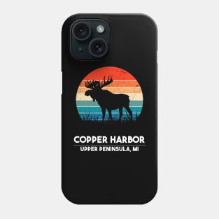 Copper Harbor Upper Peninsula Moose Sunset Phone Case