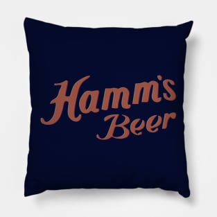 Faded Hamm's Beer - Vintage Sign Type Pillow