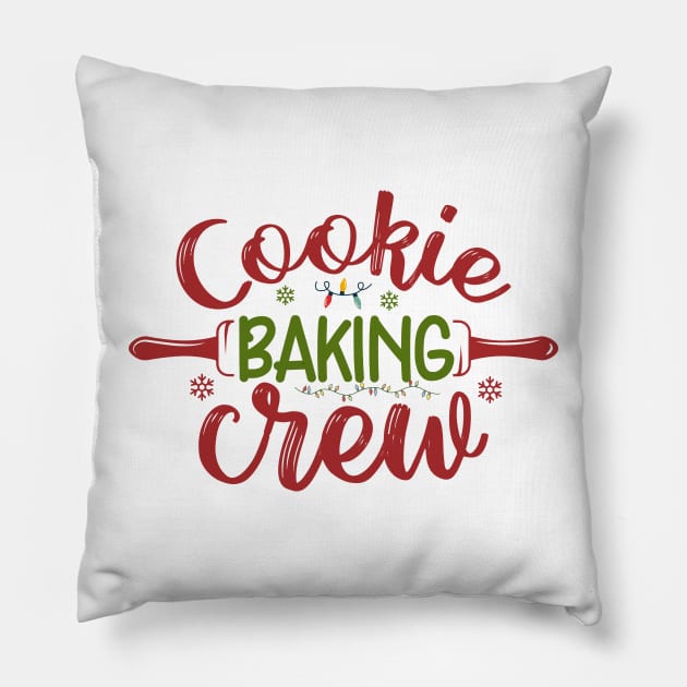 Christmas Baking Crew Pillow by MZeeDesigns