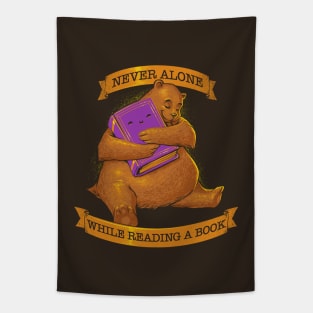 Never Alone While Reading a Book Tapestry