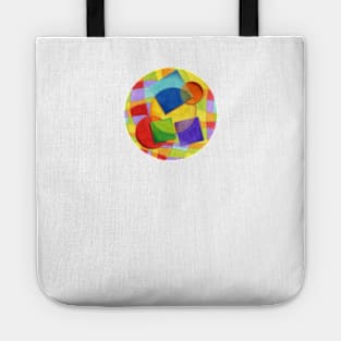 Candy Rainbow Geometric Plaid Tote