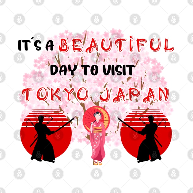 Travel to beautiful Tokyo in Japan. Gift ideas for the travel enthusiast available on t-shirts, stickers, mugs, and phone cases, among other things. by Papilio Art