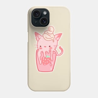 cappucino pets: strawberry kitty Phone Case