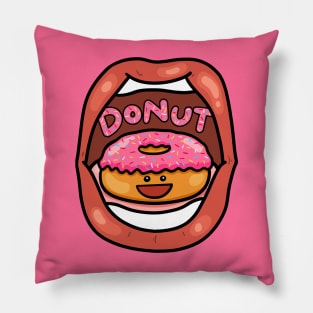 Fast Food Lover, Donut in your mouth Pillow