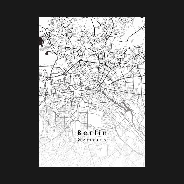 Berlin Germany City Map by Robin-Niemczyk