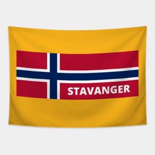 Stavanger City in Norwegian Flag Tapestry