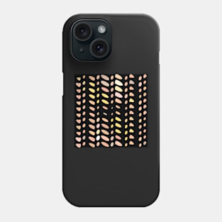 pastel abstract geometric pattern black background Phone Case