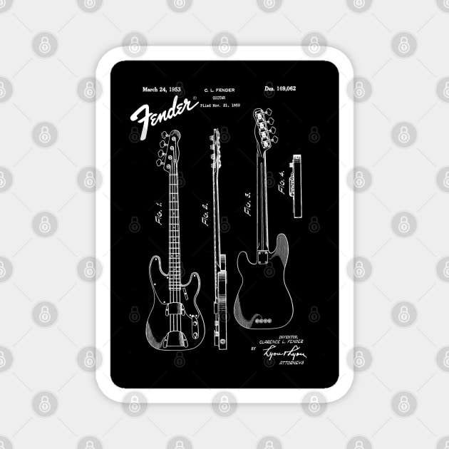 US Patent - Fender Bass Guitar Magnet by Taylor'd Designs