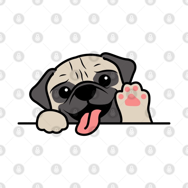 Cute pug dog by sharukhdesign