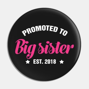 PROMOTED TO BIG SISTER EST 2018 gift ideas for family Pin