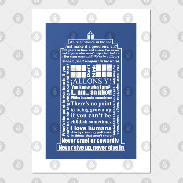 Doctor Quotes Doctor Who Affiche Et Impression D Art Teepublic Fr