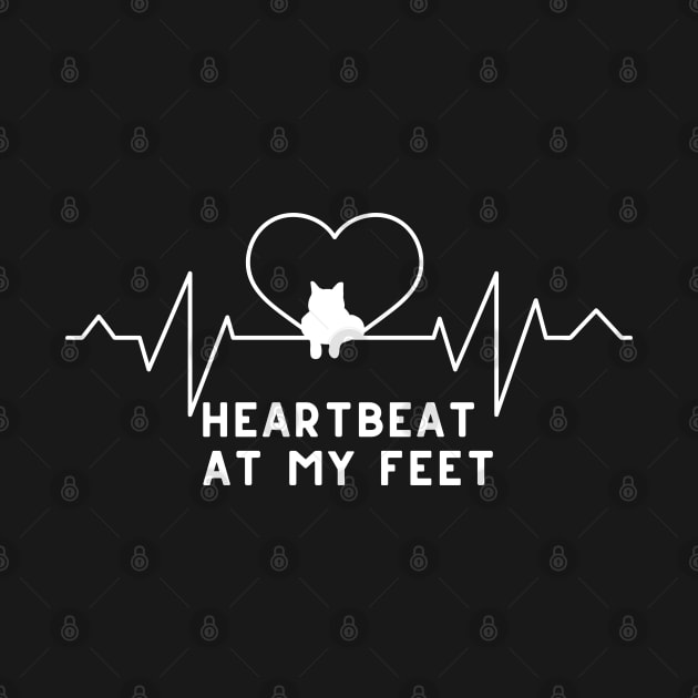 Cat Heartbeat Line by Fj Greetings